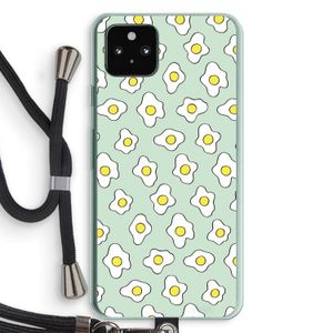 Spiegeleitjes: Pixel 5a 5G Transparant Hoesje met koord