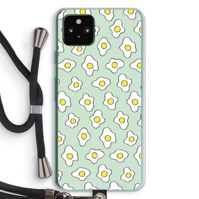 Spiegeleitjes: Pixel 5a 5G Transparant Hoesje met koord