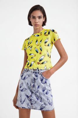 Denim minirok Tweety - BLUE - L Denim minirok Tweety - BLUE - L