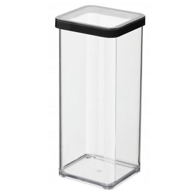 Rotho LOFT Bewaardoos 10x10x21 cm 1.5L Zwart/Transparant