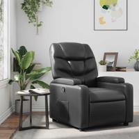 Fauteuil verstelbaar kunstleer zwart