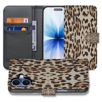 Book Case iPhone 17 Leopard Pasjeshouder Magnetisch