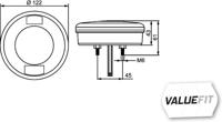 Mistachterlicht LED 10-30V Ø122mm 2NE357027031