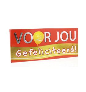 Wensreep melkchocolade gefeliciteerd