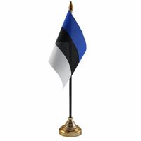 Estland tafelvlaggetje 10 x 15 cm met standaard   -