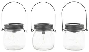 HEMA Mason Jar Lamp Solar - 3 Stuks