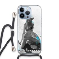 I will not feel a thing: iPhone 13 Pro Transparant Hoesje met koord