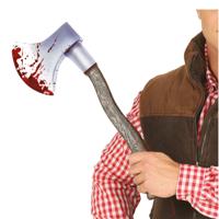 Horror bijl met bloed - 49 cm - kunststof - Halloween wapens - accessoires Horror bijl met bloed - 49 cm - kunststof - Halloween wapens - accessoires