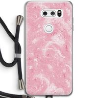 Abstract Painting Pink: LG V30 Transparant Hoesje met koord Abstract Painting Pink: LG V30 Transparant Hoesje met koord