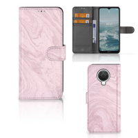 Nokia G10 | G20 Bookcase Marble Pink - Origineel Cadeau Vriendin