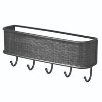 iDesign - Sleutelrek met Opbergvak, 26.9 x 6.4 x 22.9 cm, RVS, Zwart -