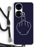 F**k U: Huawei P50 Transparant Hoesje met koord