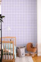 Behang Gentle Grid Rol Lila