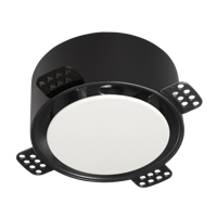 Noshow 2.0 Instucbaar Designventiel 125mm - Toevoer/afvoer - Zwart