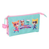 Alleshouder SuperKitties Roze Turkoois 22 x 12 x 3 cm
