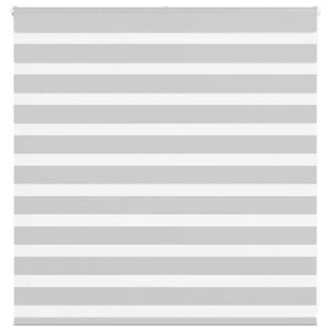 VidaXL Zebra rolgordijn 140x100 cm stofbreedte 135,9 cm lichtgrijs