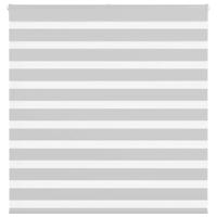VidaXL Zebra rolgordijn 140x100 cm stofbreedte 135,9 cm lichtgrijs