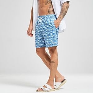 Voor heren Lange zwembroeken Zwemshorts Sneldrogend Lichtgewicht Boardshorts Badpak Met zakken Mesh voering Trekkoord Zwemmen Surfen Strand Watersport Gedrukt Zomer miniinthebox