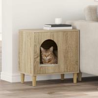 Kattenhuis Sonoma 51 x 30 x 52 cm Bewerkt hout