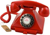 GPO Drukknoppen Bakeliet &apos;20 Ontwerp Telefoon Rood