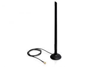 DeLOCK 88410 antenne SMA 2.4-2.5Ghz 6.5 dBi magnetische voet 30cm hoog, 1m aansluitkabel