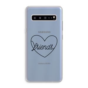 Friends heart black: Samsung Galaxy S10 5G Transparant Hoesje