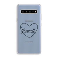 Friends heart black: Samsung Galaxy S10 5G Transparant Hoesje