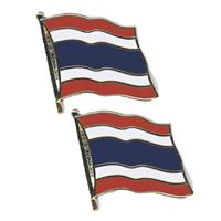 Pin broche speldje vlag Thailand - 4x stuks - 20 mm - supporters - feestartikelen - metaal