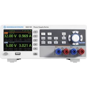 Rohde & Schwarz NGE102B Labvoeding, regelbaar 0 - 32 V/DC 0 - 3 A 66 W USB OVP, Op afstand bedienbaar Aantal uitgangen: 2 x