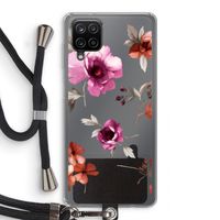 Geschilderde bloemen: Samsung Galaxy A12 Transparant Hoesje met koord Geschilderde bloemen: Samsung Galaxy A12 Transparant Hoesje met koord