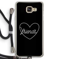 Friends heart black: Samsung Galaxy A5 (2016) Transparant Hoesje met koord