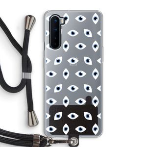 Eyes pattern: OnePlus Nord Transparant Hoesje met koord