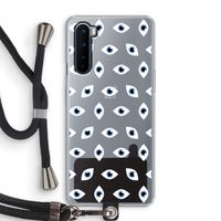 Eyes pattern: OnePlus Nord Transparant Hoesje met koord