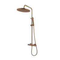 Wiesbaden Opbouw Thermostatische Regendoucheset Caral Geborsteld Brons Koper