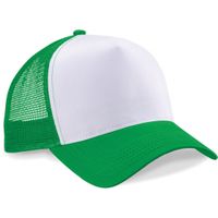 Truckers baseball cap groen/wit voor volwassenen - thumbnail