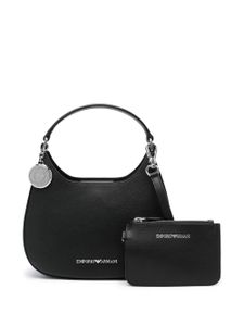 Emporio Armani sac à main à plaque logo - Noir