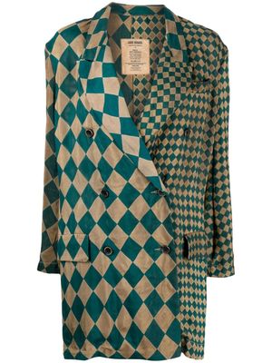 Uma Wang manteau à imprimé multiples - Vert