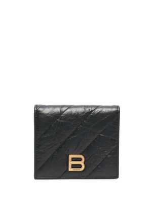 Balenciaga porte-cartes Crush à plaque logo - Noir