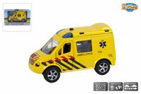 2-Play ambulance NL die cast pull back licht en geluid 11cm