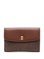 ETRO paisley-print leather wallet - Marron - thumbnail