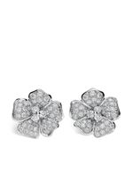 LEO PIZZO boucles d'oreilles Flora en or blanc 18ct serties de diamants - Argent