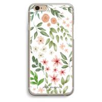 Botanical sweet flower heaven: iPhone 6 / 6S Transparant Hoesje