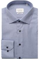 ETERNA Modern Fit Overhemd middenblauw, Gestructureerd - thumbnail