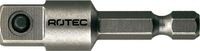 Rotec Adapter E 6,3 x 50mm x 3/8"-4-kt. met stift - 820.00501 - 820.00501