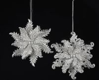 Snowflake Acrylic Silver 4.75 Inch - Kurt S. Adler