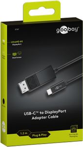 Goobay 51767 video kabel adapter 1,2 m USB Type-C DisplayPort Zwart