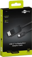 Goobay 51767 video kabel adapter 1,2 m USB Type-C DisplayPort Zwart - thumbnail