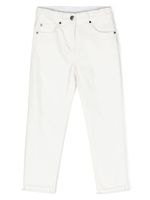 Stella McCartney Kids jean à coupe droite - Blanc