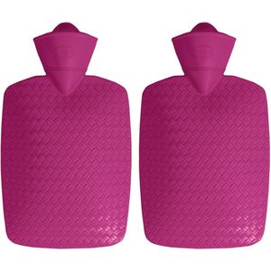 2x Kunststof kruiken fuchsia rose 1,8 liter zonder hoes