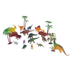 Plastic speelgoed dinosaurussen in emmer 23-delig   -